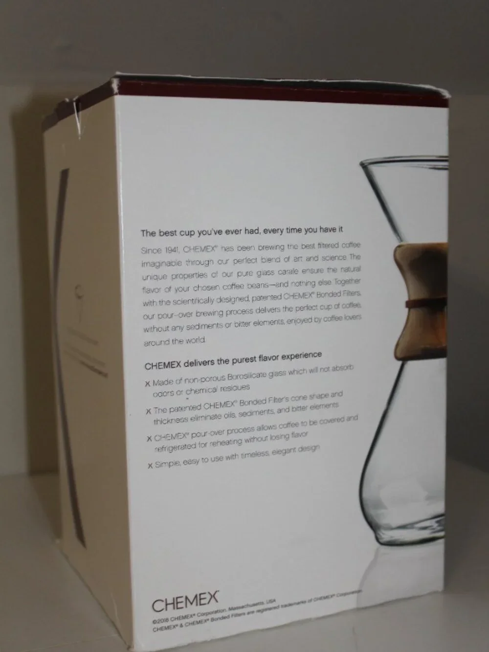 Vintage Chemex CM-8A Classic Series Filter Drip Coffee Maker 8 Cup Brand New